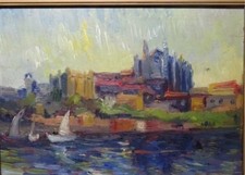 Tableau Ancien Huile Paysage