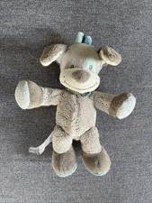 Doudou musical chien gris bleu train Gaston et Cyril NATTOU