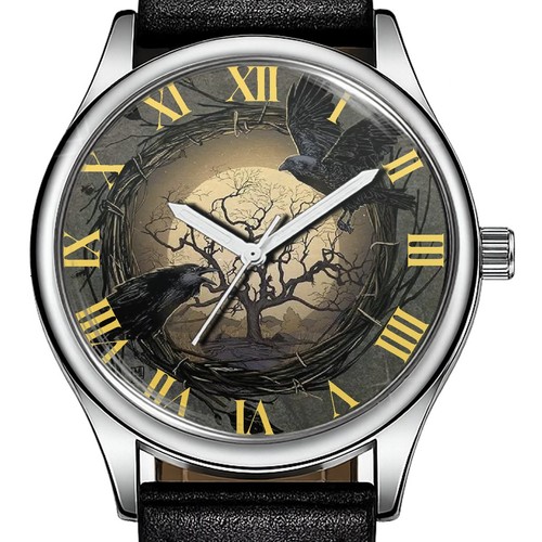 Crows tree full moon gothic - moon,
