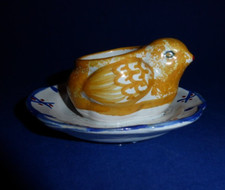 Coquetier Faience De Quimper Forme Poussin HB Quimper tbe