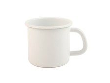 H&H Casserole En Émail Sans Bec Couleur Blanche 8 Cm Capacité 380 Cm³