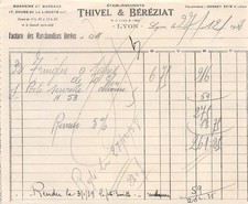 Facture 1938 ets thivel - thivel, &