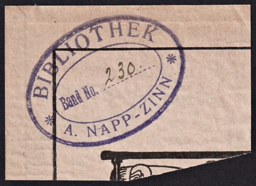 Exlibris napp zinn - napp-zinn, plaque