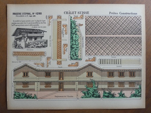 Maquette papier chalet suisse - papier,