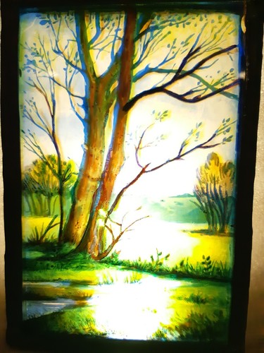 Ancien petit tableau - , peinture