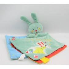 Doudou plat livre lapin