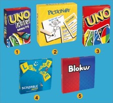 5 mini jeux de société UNO