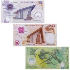 Papouasie Nouvelle Guinée 3 billets de banque neufs.