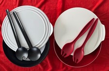 Lot TUPPERWARE NEUF Saladier Elegance 4.6L + Saladier Alegra 3.5L + 4 couverts