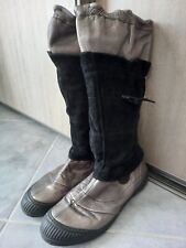 PATAUGAS Bottes originales en cuir noir suédé et cuir bronze P. 40