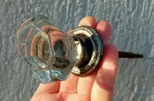 Poignée ancienne  de porte en verre 