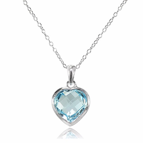 Argent sterling topaze - sterling, bleu