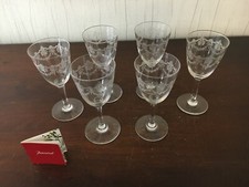 12  verres à porto gravé modèle Beauharnais cristal Baccarat (prix à la pièce)