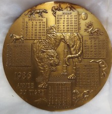 médaille calendrier 1986 en bronze - Monnaie de Paris - Le Temps