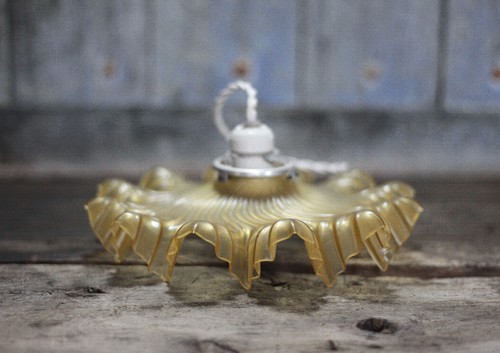 Vintage yellow corolla glass - vintage,