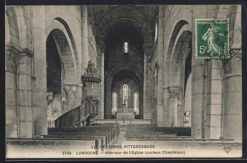 Cpa langogne intérieur de - langogne,,