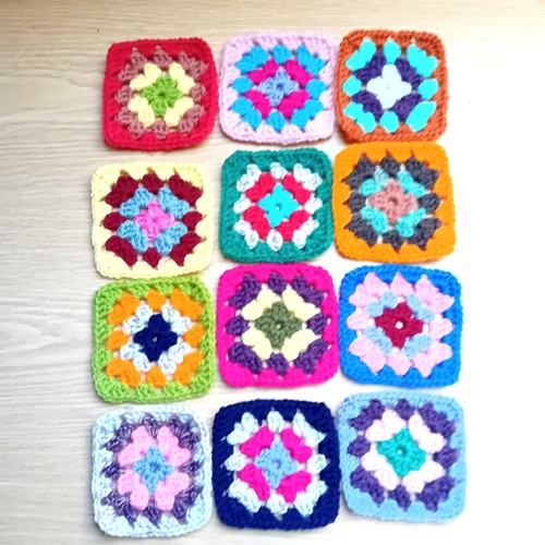 Lot carrés granny - lot, 12