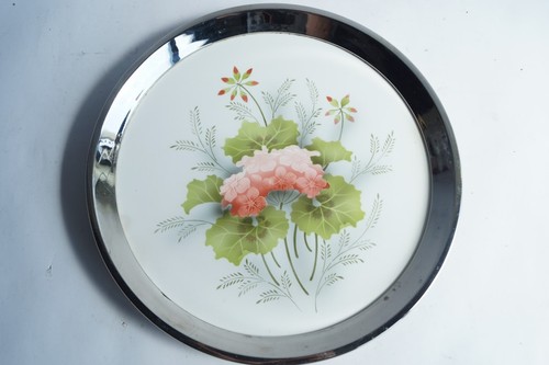 Plateau faïence fleurs art - plateau,