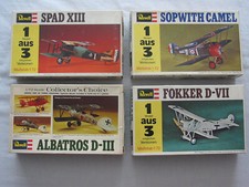 REVELL ALBATROS D-III FOKKER D-VII SPAD XIII SOPWITH CAMEL 1/72 Lot
