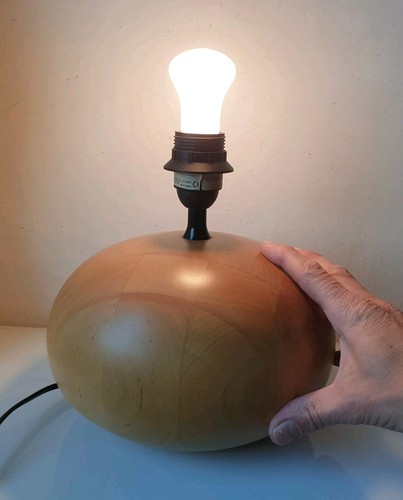 Lampe ovoide table bois dlg - lampe,