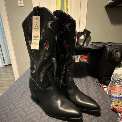 Western knee high - black, boots