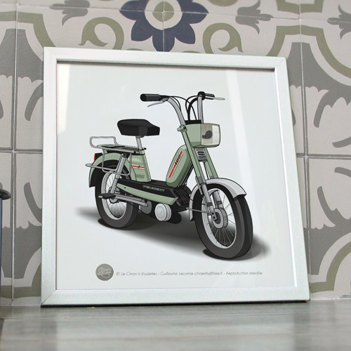 Poster mobylette peugeot 102 - peugeot,