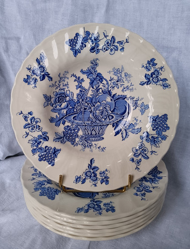 Assiettes creuses faïence - 6,