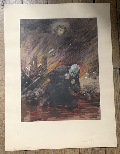 Affiche lithographie ww1 paule - affiche,