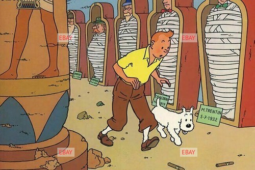 Postcard print hergé - postcard, /