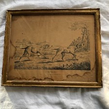 GRAVURE DE CHASSE CHIEN