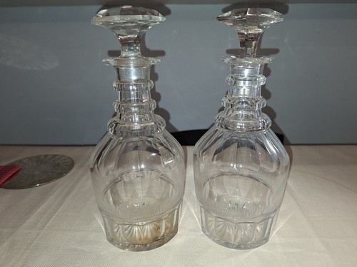 Paire carafes en - carafes, cristal