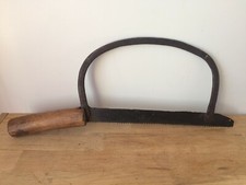 ancienne scie manche en bois, art populaire