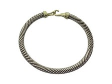 BRACELET DAVID YURMAN BUCKLE CLASSIC CABLE 5MM EN ARGENT 925 OR JAUNE 14K 1300€