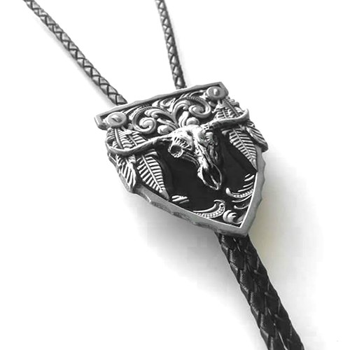 Cravate bolo mail noir crane - cravate,