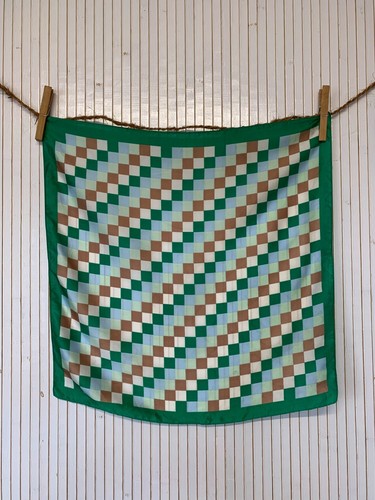 Foulard carré soie vintage - carré, de