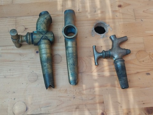 Antique large bronze - bronze, faucet