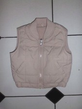 DOUDOUNE ENFANT UNISEXE REVERSIBLE SANS MANCHE BEIGE MARQUE C&A T.68CM 6/9 MOIS