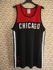 Maillot Basket Bulls rouge noir Chicago Adidas Jersey shirt Vintage Homme - M