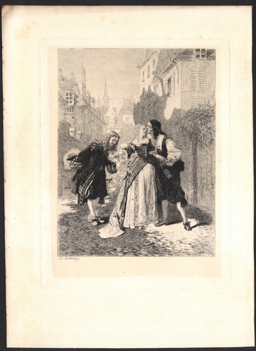 1880 gravure eau forte - 1880,