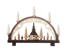 Arc En Bois Éclairé Église