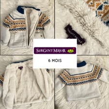 Veste jacquard fourrure