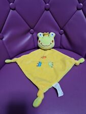 doudou plat grenouille vert jaune couronne GMBH ITEM