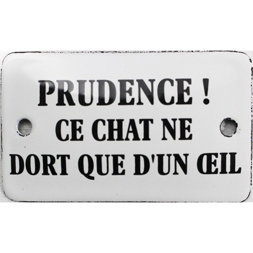 Plaque humoristique émaillée