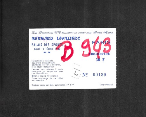 Rare ticket billet concert - concert,