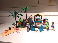 PLAYMOBIL 6979 / PLAGE PRIVÉE / BAHAMAS TIKI BAR TOBOGGAN FLAMANT ROSE