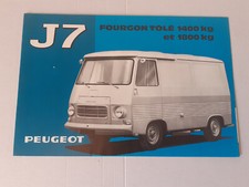 CATALOGUE BROCHURE PEUGEOT J7 FOURGON TOLE 1400KG ET 1800 KG