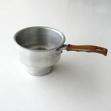 Très Ancienne Casserole spéciale Poêle a bois Aluminium Inox RHODAX Rare
