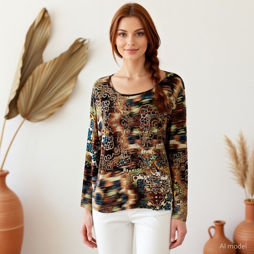 Blouse motifs yera femme - à,