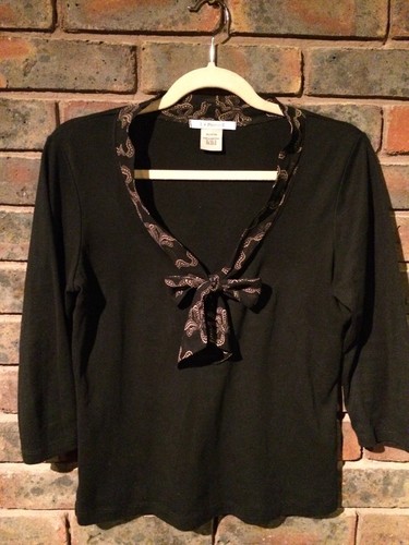 Cravate noire col v - cravate,