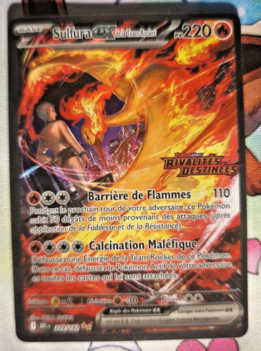 Carte pokémon sulfura - carte, ex
